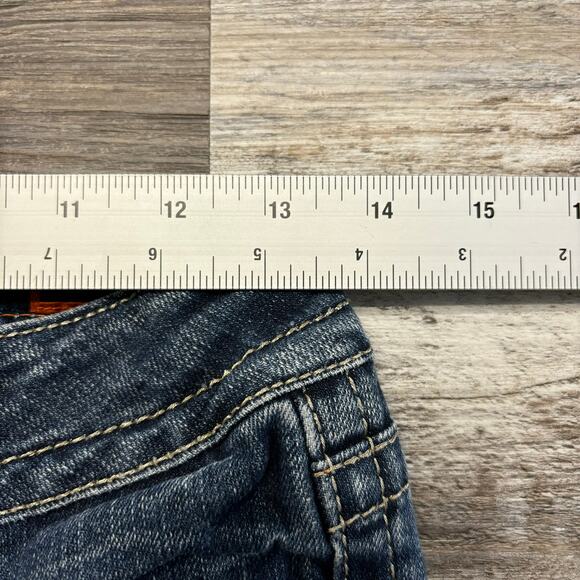 Vintage Y2K Rock Revival Blue Women 27 Mallgoth Distressed Celine Straight Jeans - Picture 5 of 11